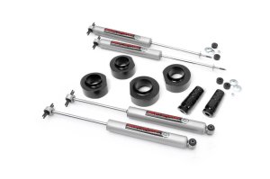 Jeep Grand Cherokee Suspension Lift Kit - Rough Country - 1.5 Inch Lift + N3 Shocks - Metallic Silver - '93-'98 Jeep Grand Cherokee Suspension Lift Kit - Rough Country - 1.5 Inch Lift + N3 Shocks - Metallic Silver - '93-'98